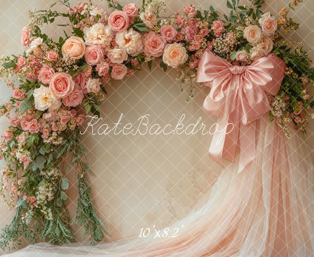 Kate Hochzeit Blumenbogen Schleife Pastell Fleece Hintergrund Entworfen von Emetselch