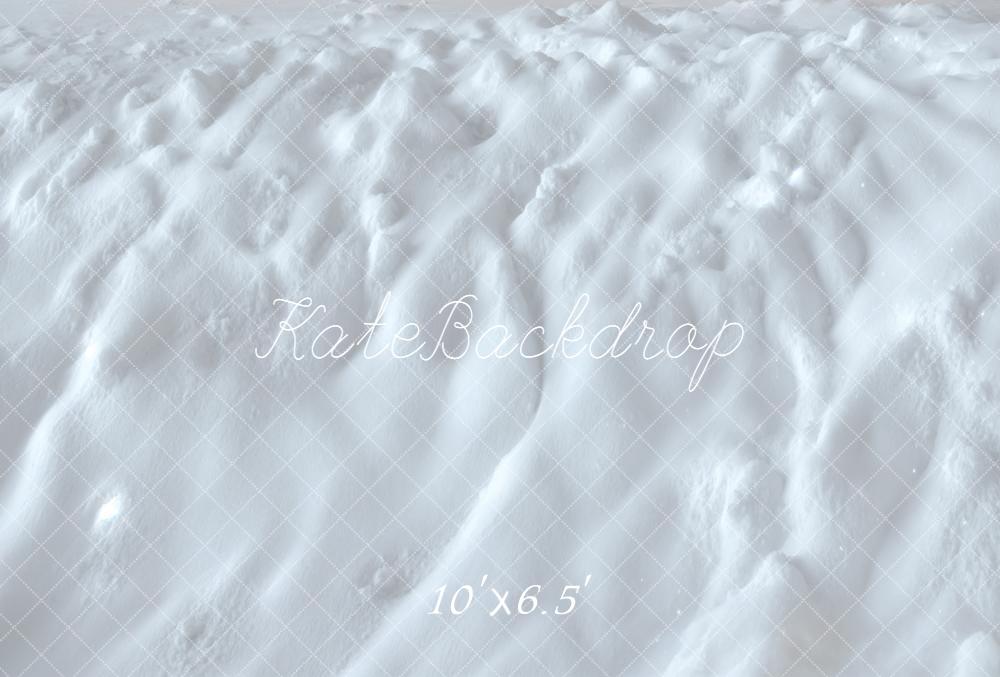 Kate Winter Schnee Textur Weiß Fleece Hintergrund Entworfen von Kate Image - Kate Backdrop.de