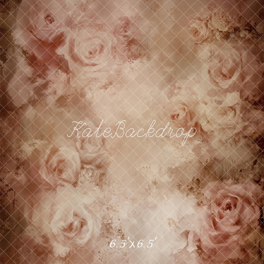 Kate Vintage Rosen Blumen Braun Hintergrund Entworfen von Emetselch - Kate Backdrop.de