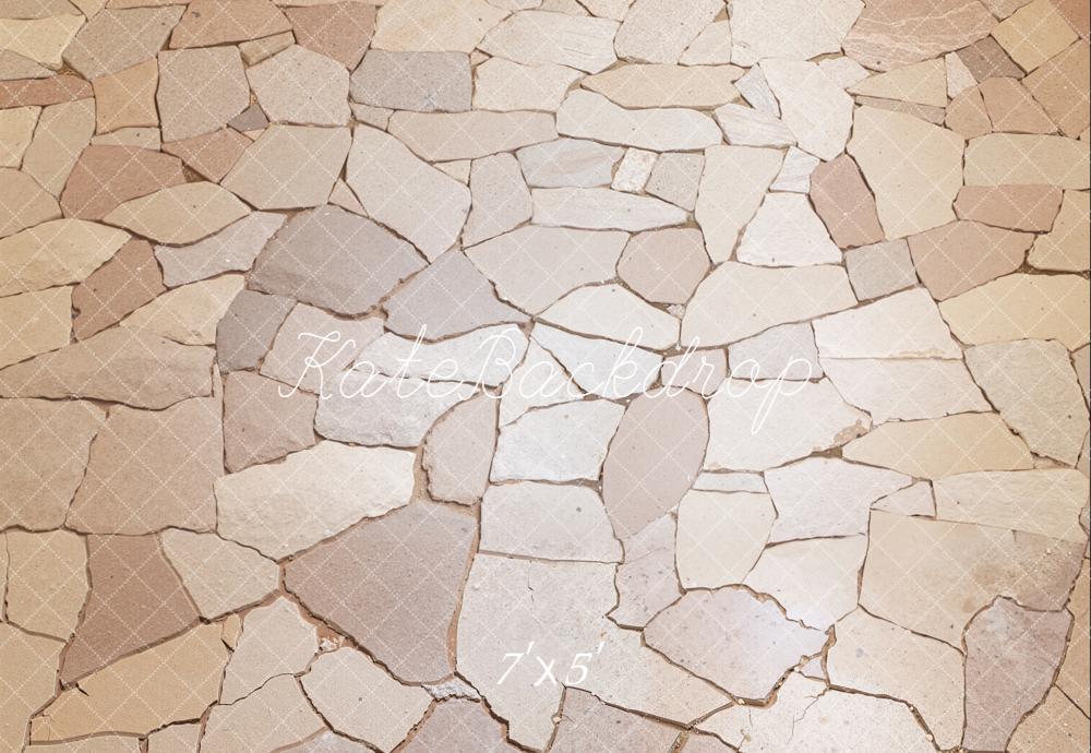 Kate Steinboden Mosaik Beige Hintergrund Entworfen von Kate Image