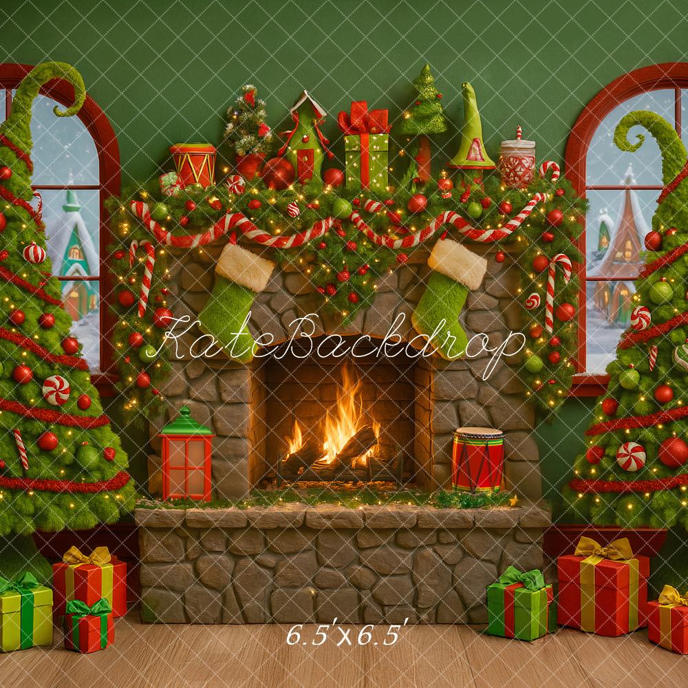 Kate Weihnachten Kamin Weihnachtsbaum Geschenke Hintergrund Entworfen von Ashley Paul