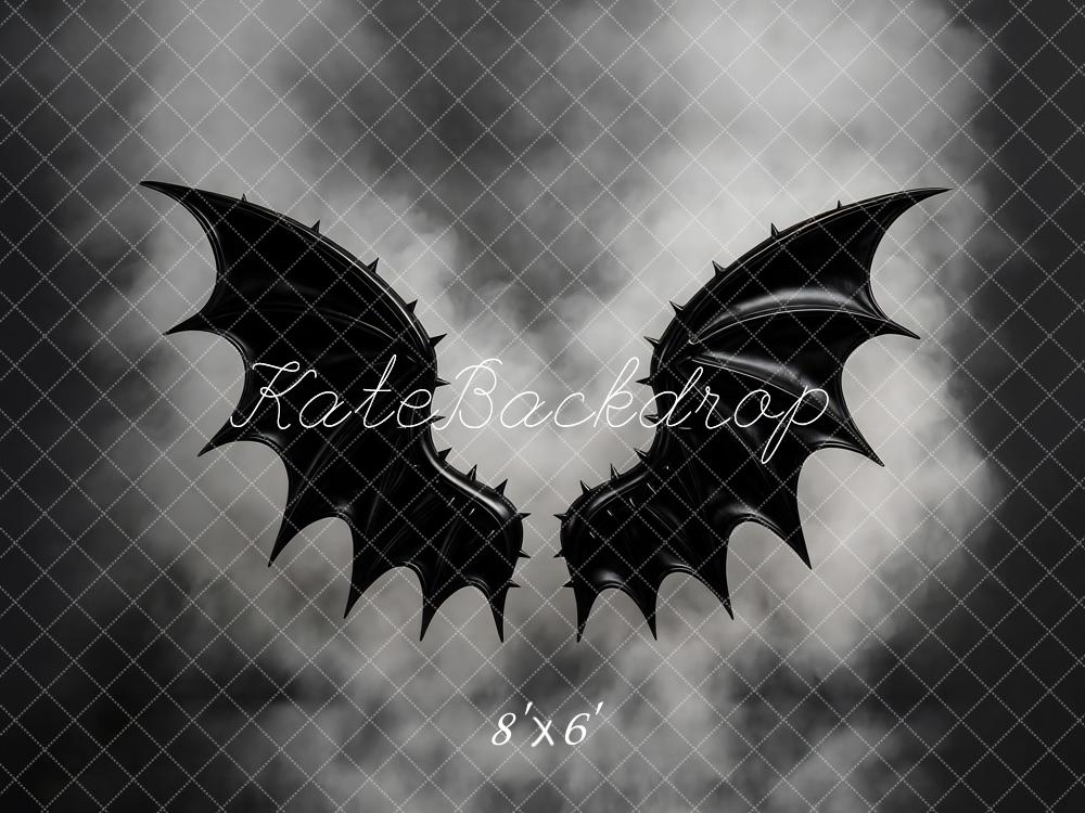 Kate Halloween Schwarze Flügel Nebel Hintergrund Entworfen von Mini MakeBelieve - Kate Backdrop.de