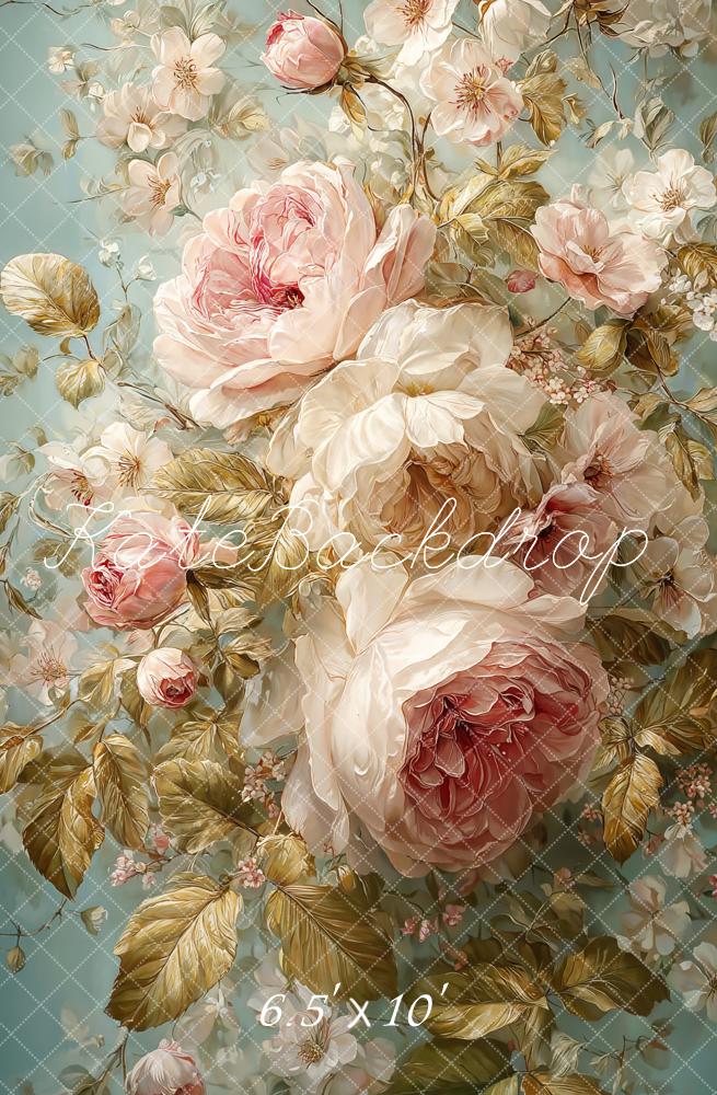 Kate Blumen Rosen Aquarell Pastell Hintergrund Entworfen von Emetselch