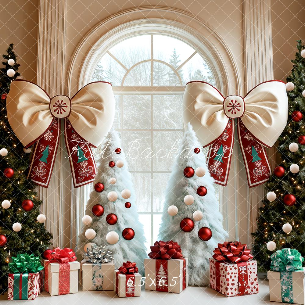 Kate Weihnachten Weihnachtsbaum Geschenk Schleifen Hintergrund Entworfen von Mini MakeBelieve - Kate Backdrop.de