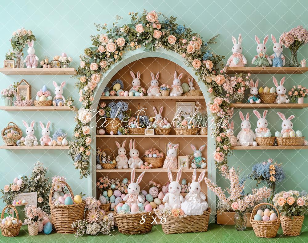 Kate Ostern Hase Eier Pastell Blumen Fleece Hintergrund Entworfen von Emetselch