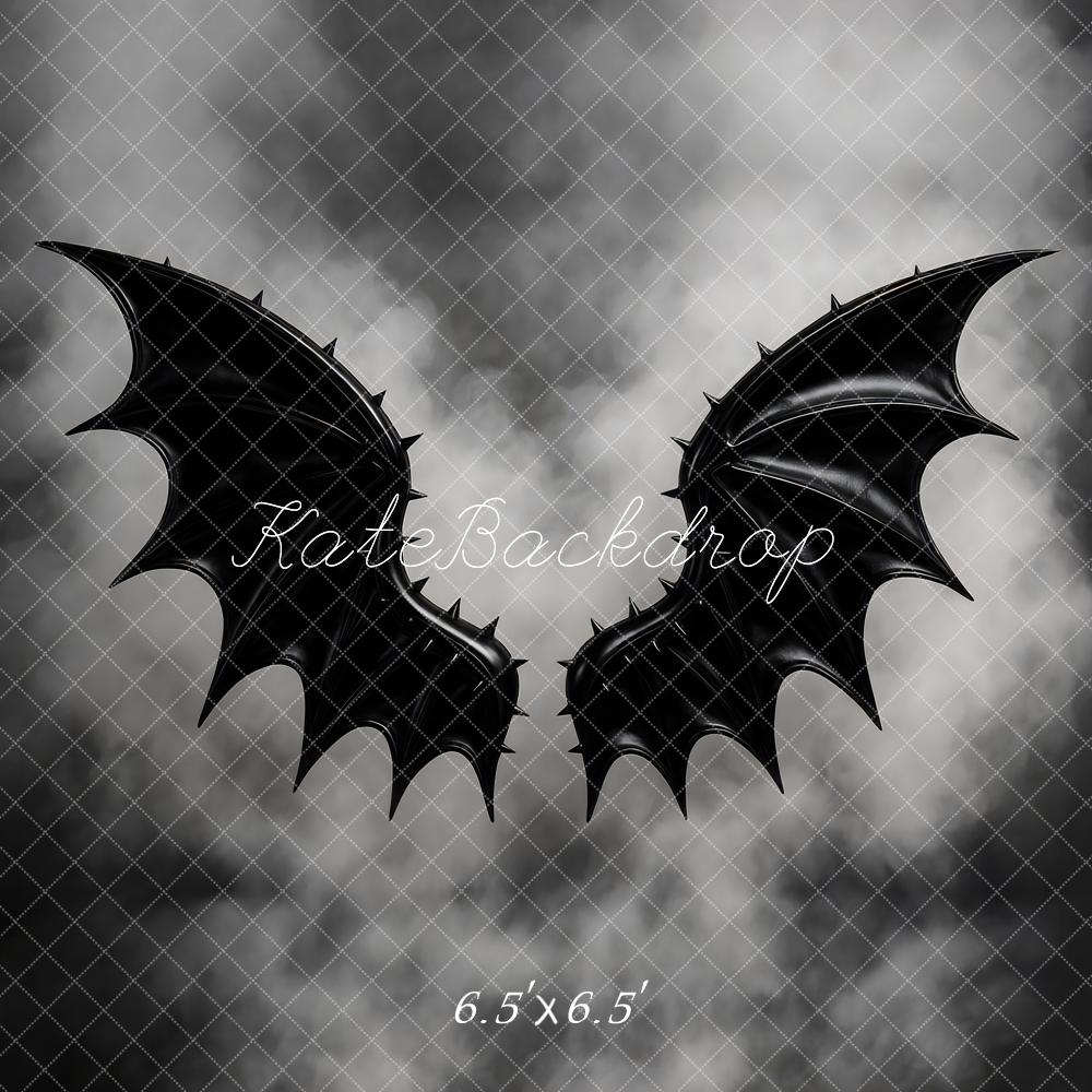 Kate Halloween Schwarze Flügel Nebel Hintergrund Entworfen von Mini MakeBelieve - Kate Backdrop.de