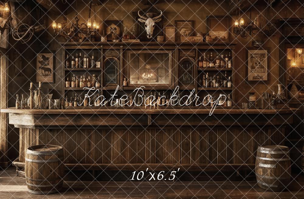 Kate Western Saloon Bar Holz Braun Hintergrund Entworfen von Emetselch
