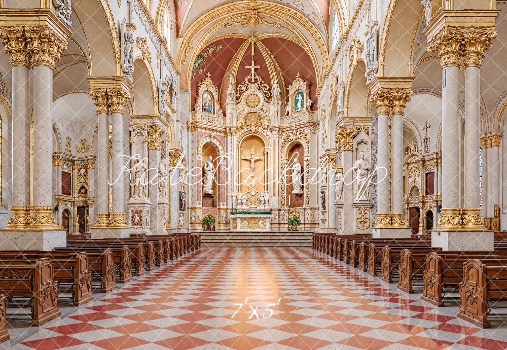 Kate Kirche Altar Gold Barock Hintergrund Entworfen von Emetselch