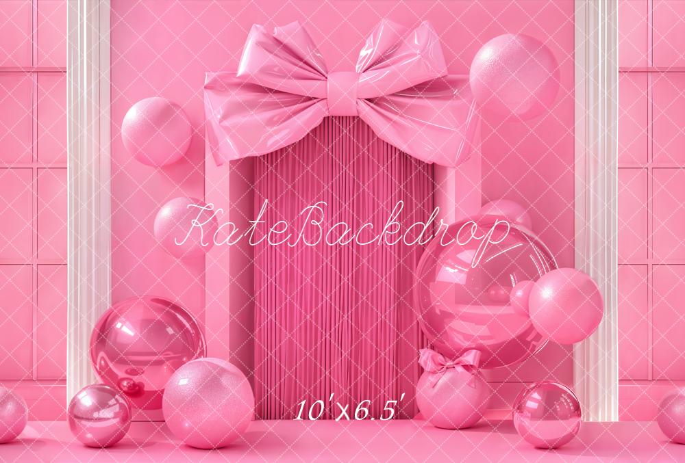 Kate Geburtstag Schleife Ballons Rosa Fleece Hintergrund Entworfen von Emetselch
