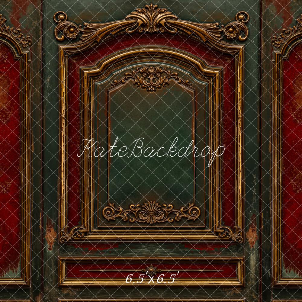 Kate Vintage Prunkrahmen Rot Grün Hintergrund Entworfen von Emetselch - Kate Backdrop.de