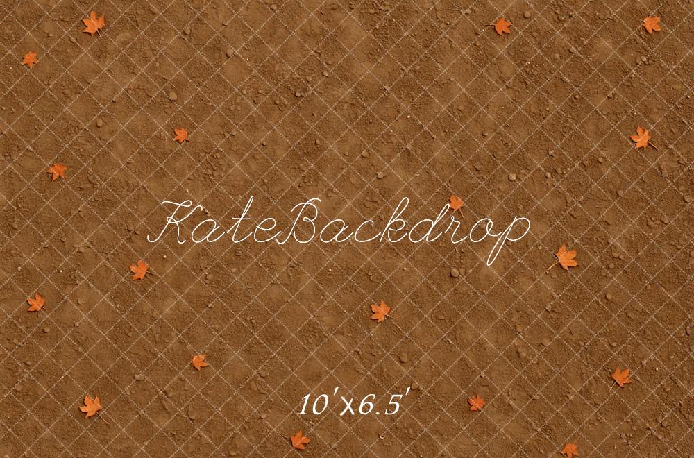 Kate Herbst Ahornblätter Erde Braun Hintergrund Entworfen von Mini MakeBelieve - Kate Backdrop.de