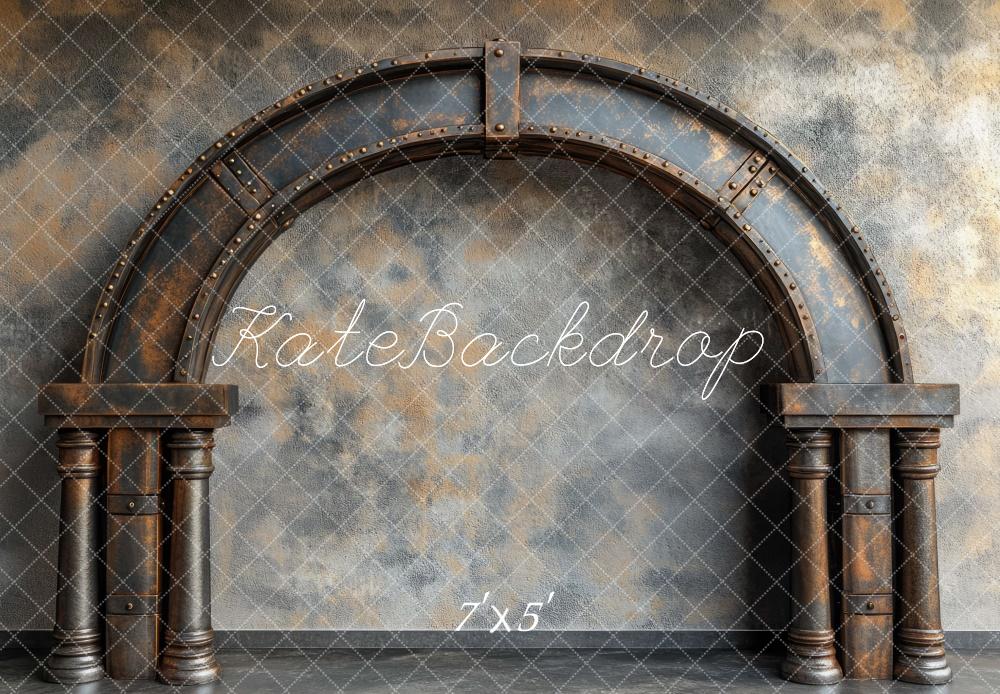 Kate Industrial Bogen Metall Textur Hintergrund Entworfen von Mini MakeBelieve - Kate Backdrop.de