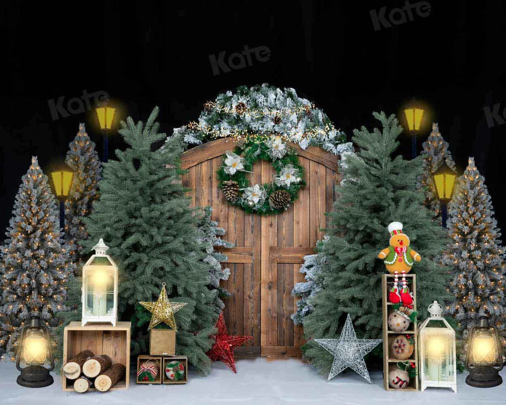 Kate Weihnachten Hintergrund Scheunentor von Emetselch - Kate Backdrop.de