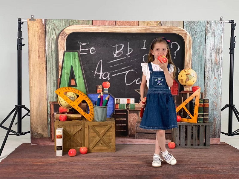 Super Sale-A Kate schulanfang Schule Sommer Tafel Bunter ABC Hintergrund Geburtstag von Emetselch