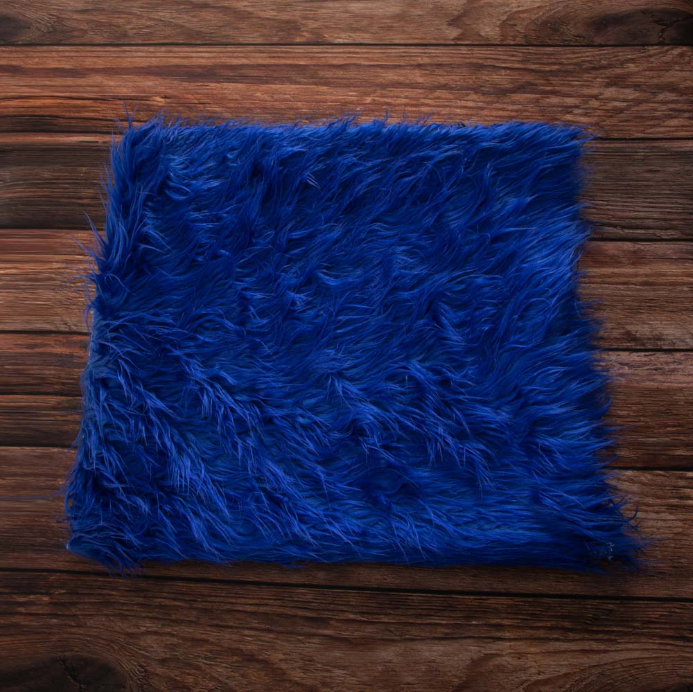 Kate Dark Blue Faux Fur Blanket Props for Baby Photography - Kate Backdrop.de