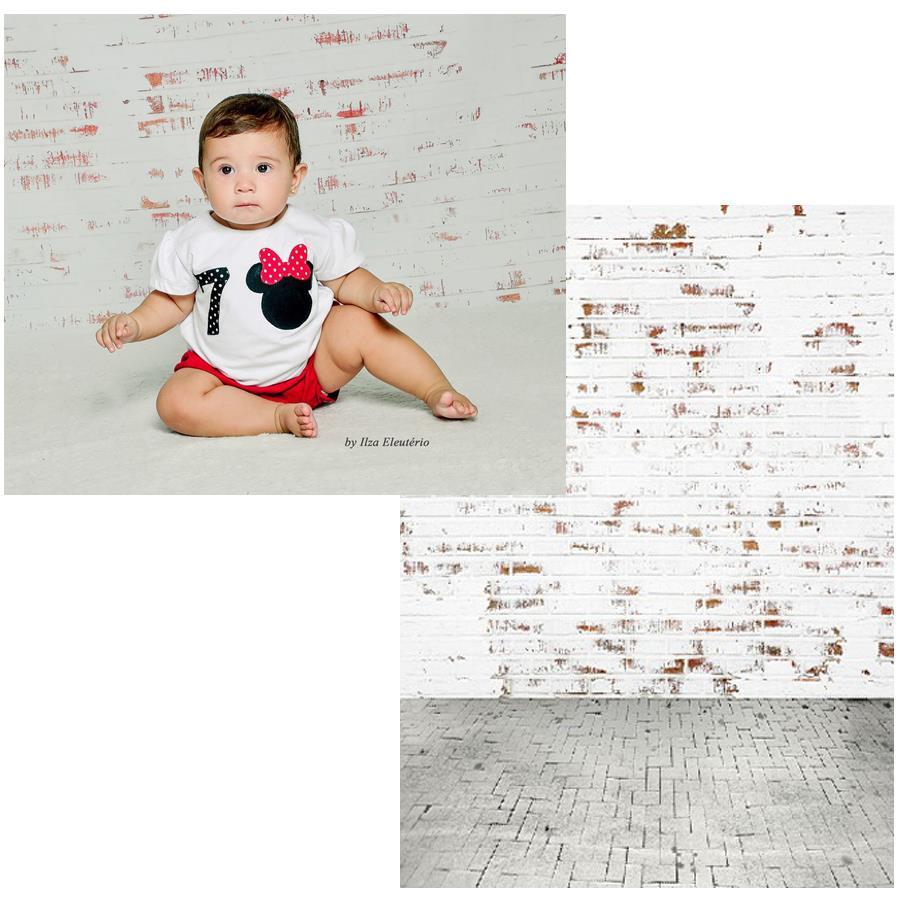 Katebackdrop：Kate White Wall With Red Brick Photo Backdrop