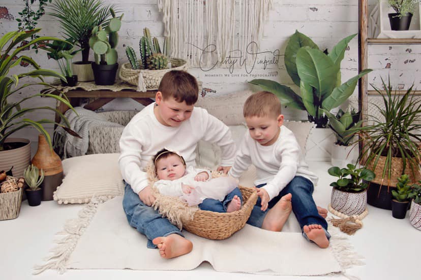 Kate Frühling Boho Macrame Zimmer Hintergrund Entworfen von Mandy Ringe Photography