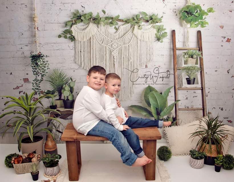 Kate Frühling Boho Macrame Zimmer Hintergrund Entworfen von Mandy Ringe Photography