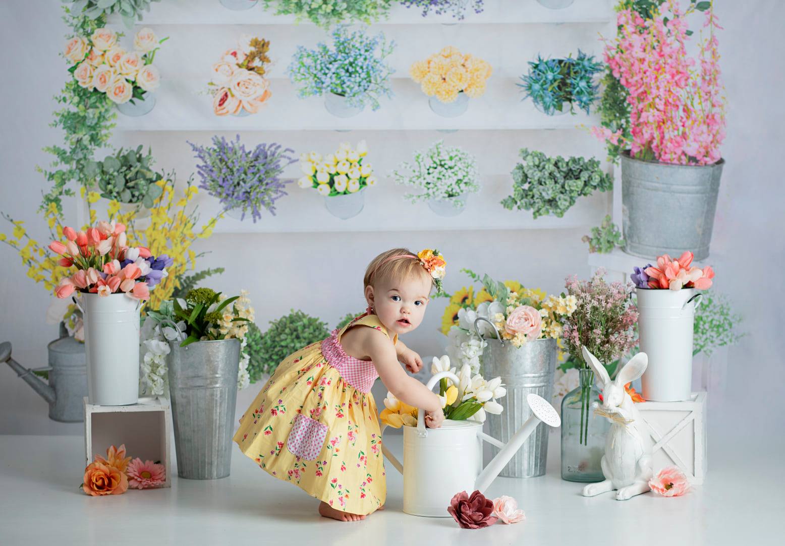 Kate Blumen Geschäft Frühling Hintergrund von Moements Photography - Kate Backdrop.de