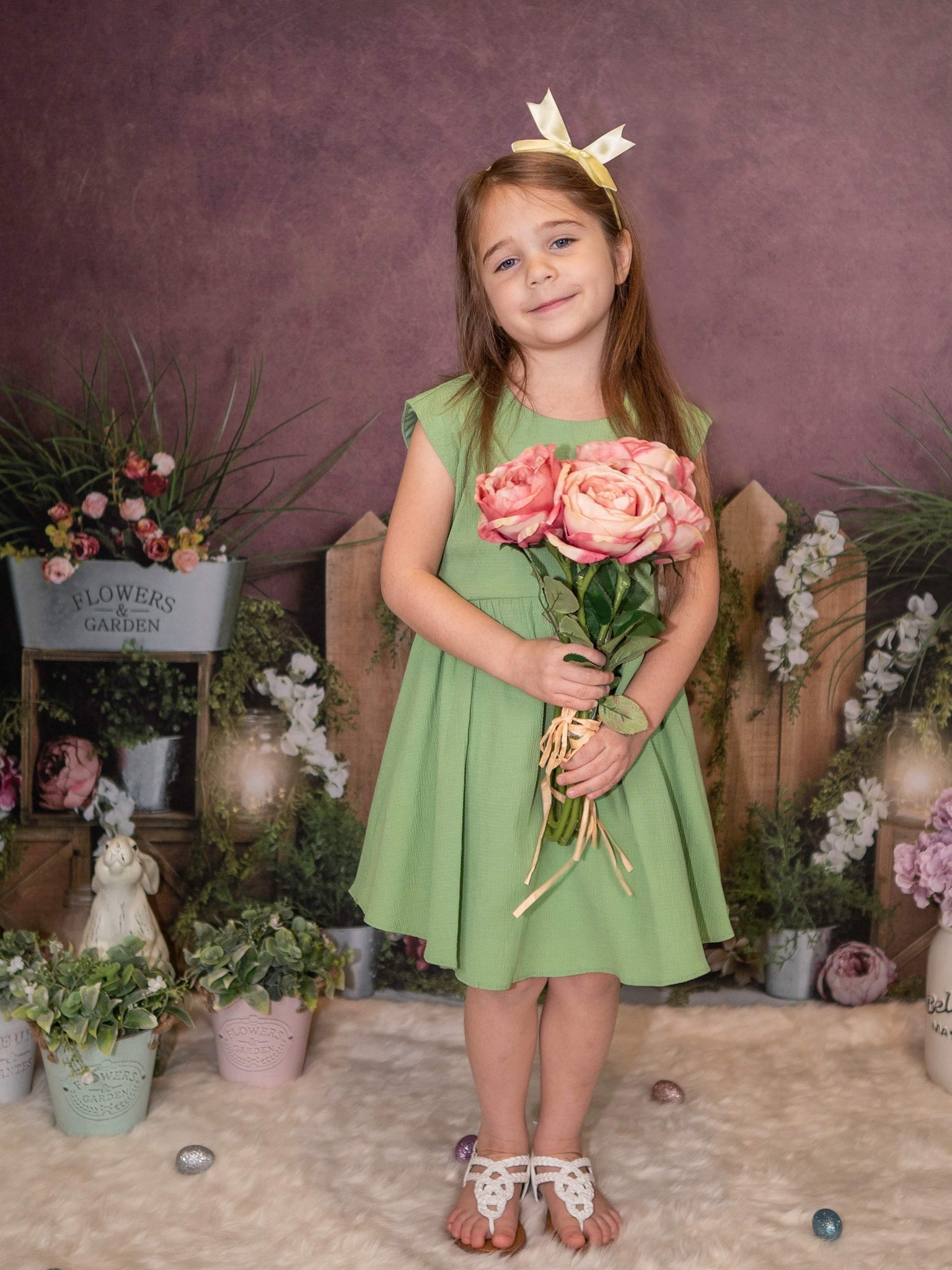 Kate Frühlingsgarten Blumen Holzzaun Hintergrund  von Megan Leigh Fotografie - Kate Backdrop.de
