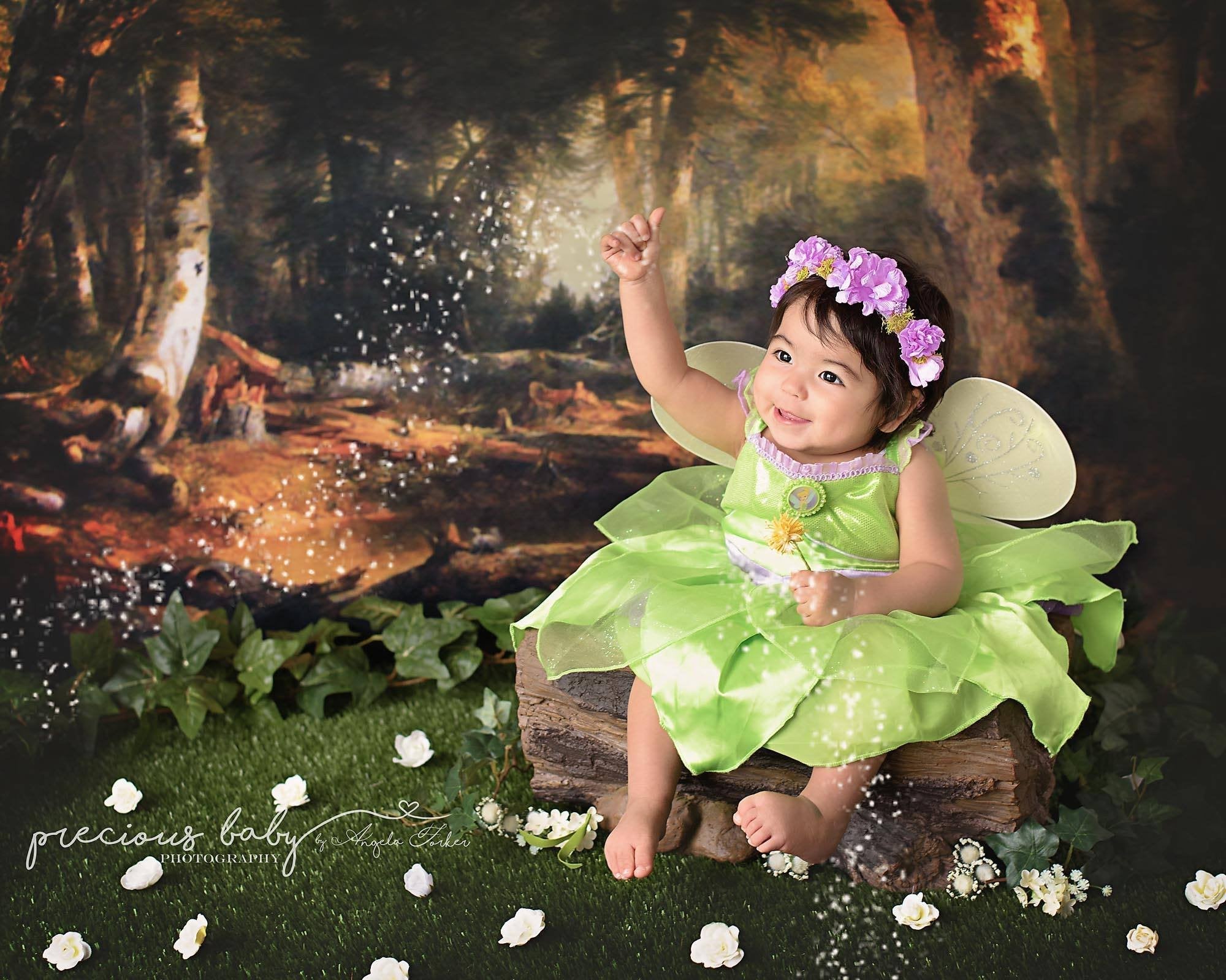 Katebackdrop：Kate Forest Old Green Trees Scenery Photography Backdrops for Christmas