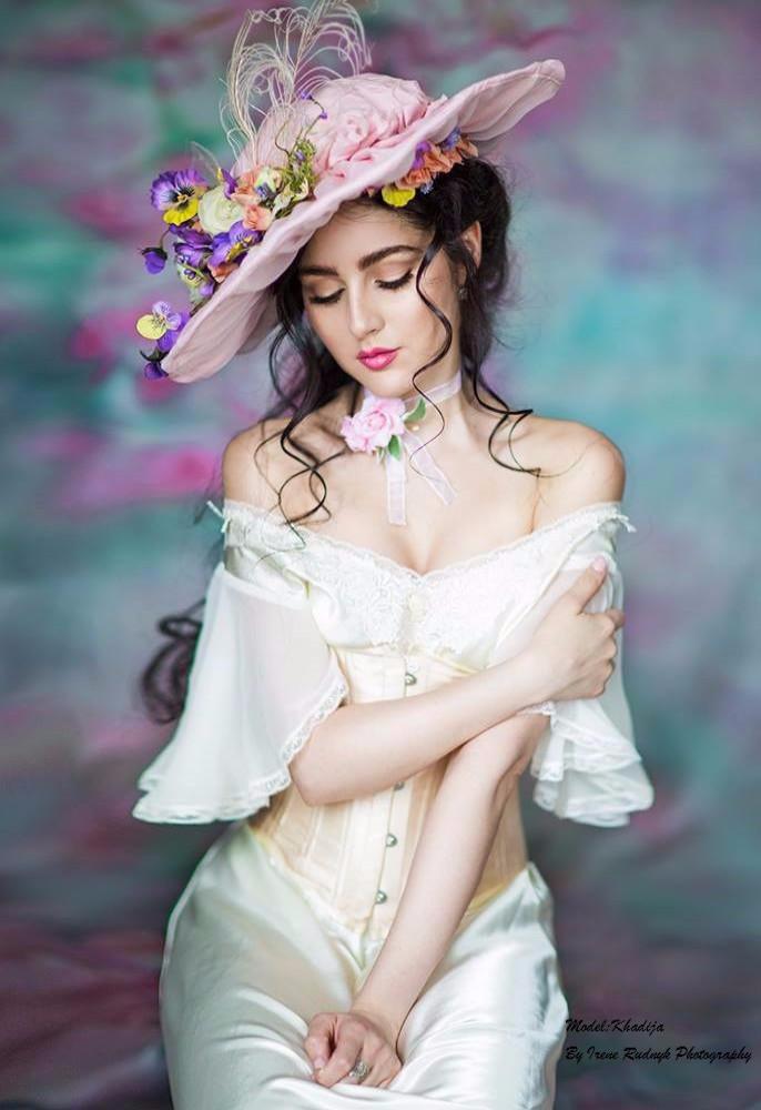Katebackdrop：Kate Valentine's Day Pink Flowers Hand Painting Portrait Photography Backdrops