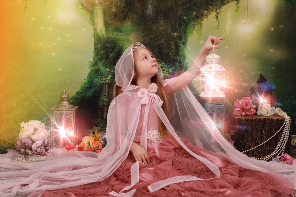 Kate Spirit Fairy Tree House Wald Kinder Hintergrund für Fotografie Designed by JFCC - Kate Backdrop.de