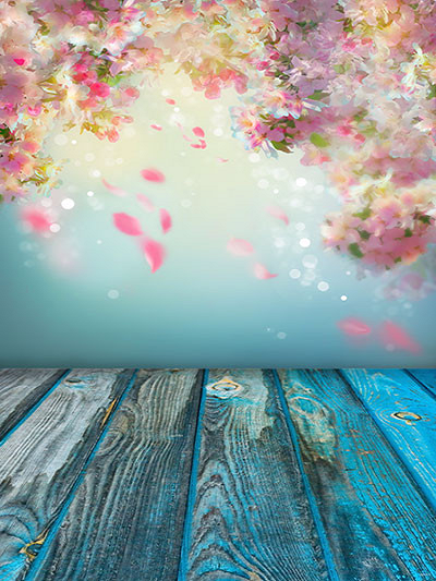 Katebackdrop：Kate Spring Scenery Colorful Wooden Floor Photography Backdrop