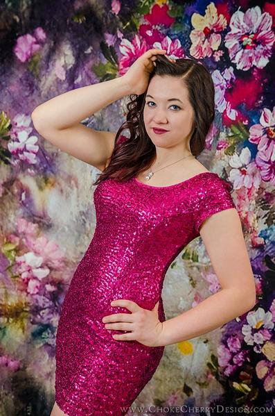 Kate Fantasie lila Blumen Valentinstag Hintergrund für Fotografie - Kate Backdrop.de
