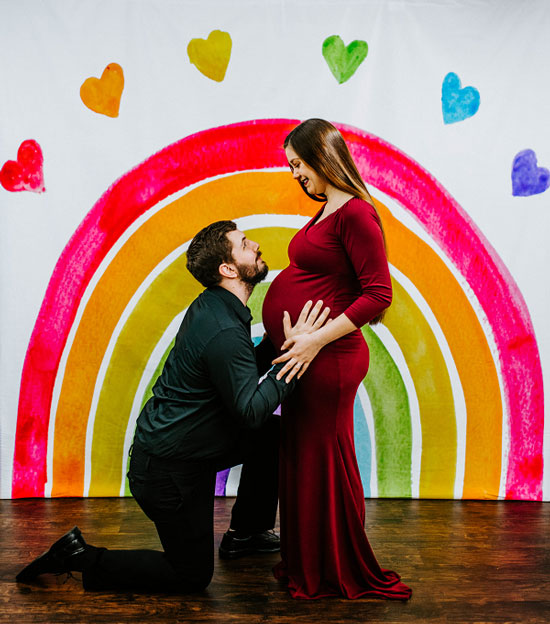 Kate Geburtstag Regenbogen Mädchen cake smash Hintergrund von Mandy Ringe Photography - Kate Backdrop.de