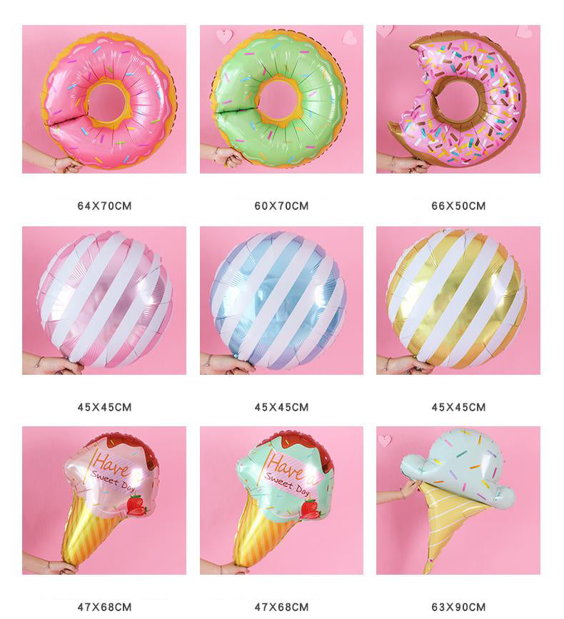 Kate Donut Süßigkeiten Eiscreme aufblasbare Requisiten Set 14pcs