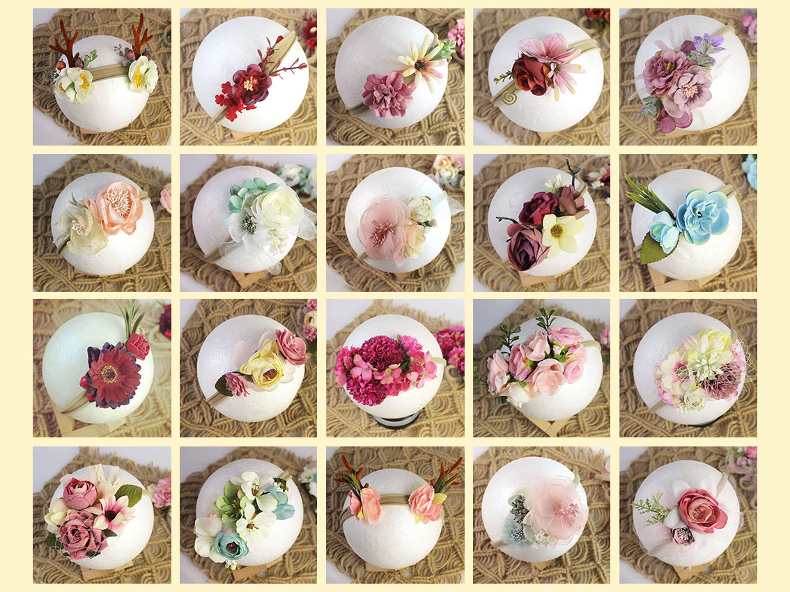 Kate Floral Stirnband für Neugeborene Fotografie 20PCS - Kate Backdrop.de