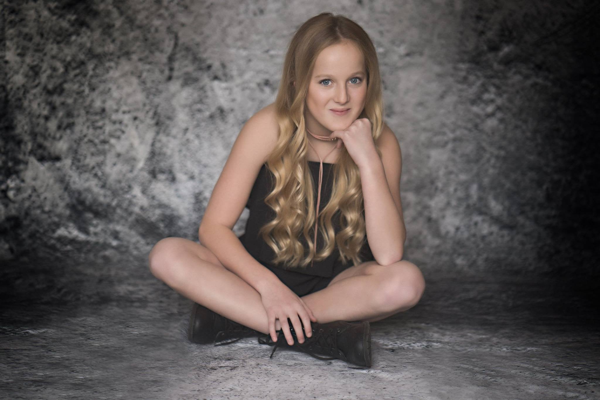 Katebackdrop：Kate Dark Concrete Wall Textured Photo Backdrop