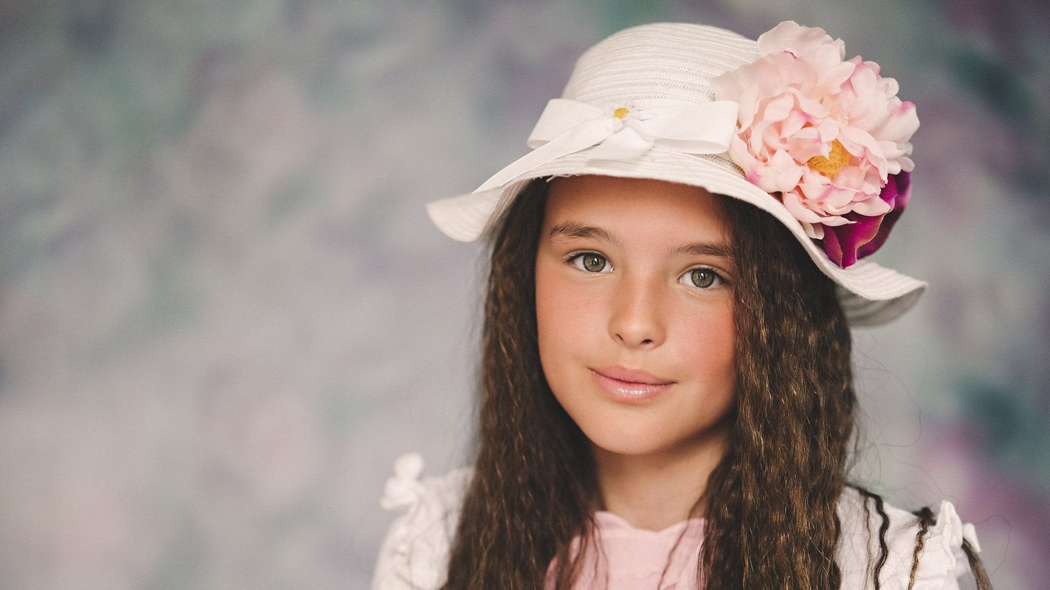 Katebackdrop：Kate Valentine's Day Pink Flowers Hand Painting Portrait Photography Backdrops