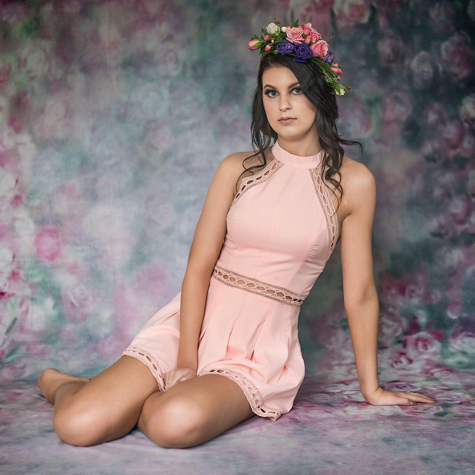 Katebackdrop：Kate Valentine's Day Pink Flowers Hand Painting Portrait Photography Backdrops