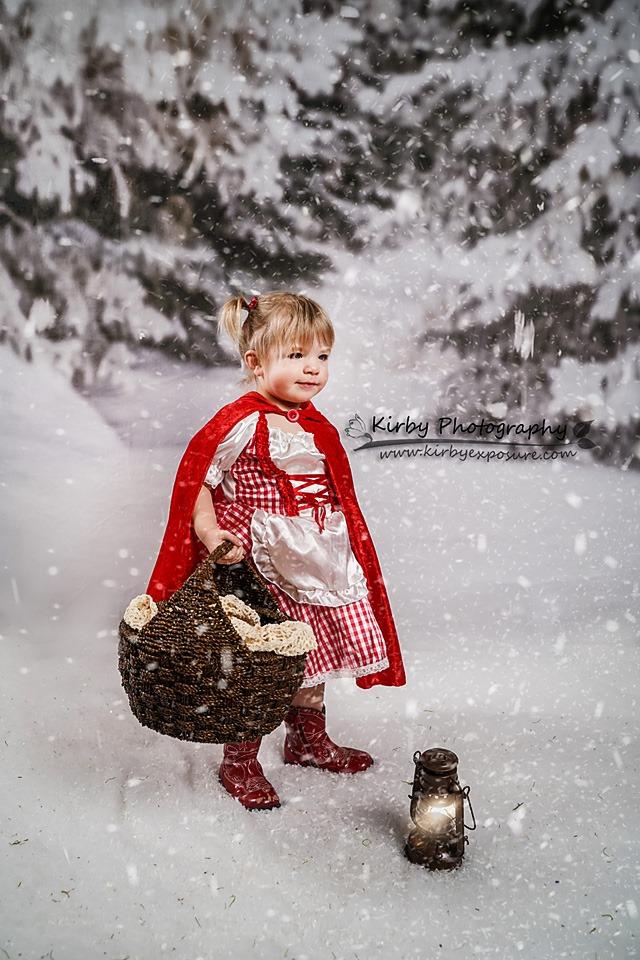 Kate Winter Weihnachten Wald Schnee Hintergrund von Arica Kirby