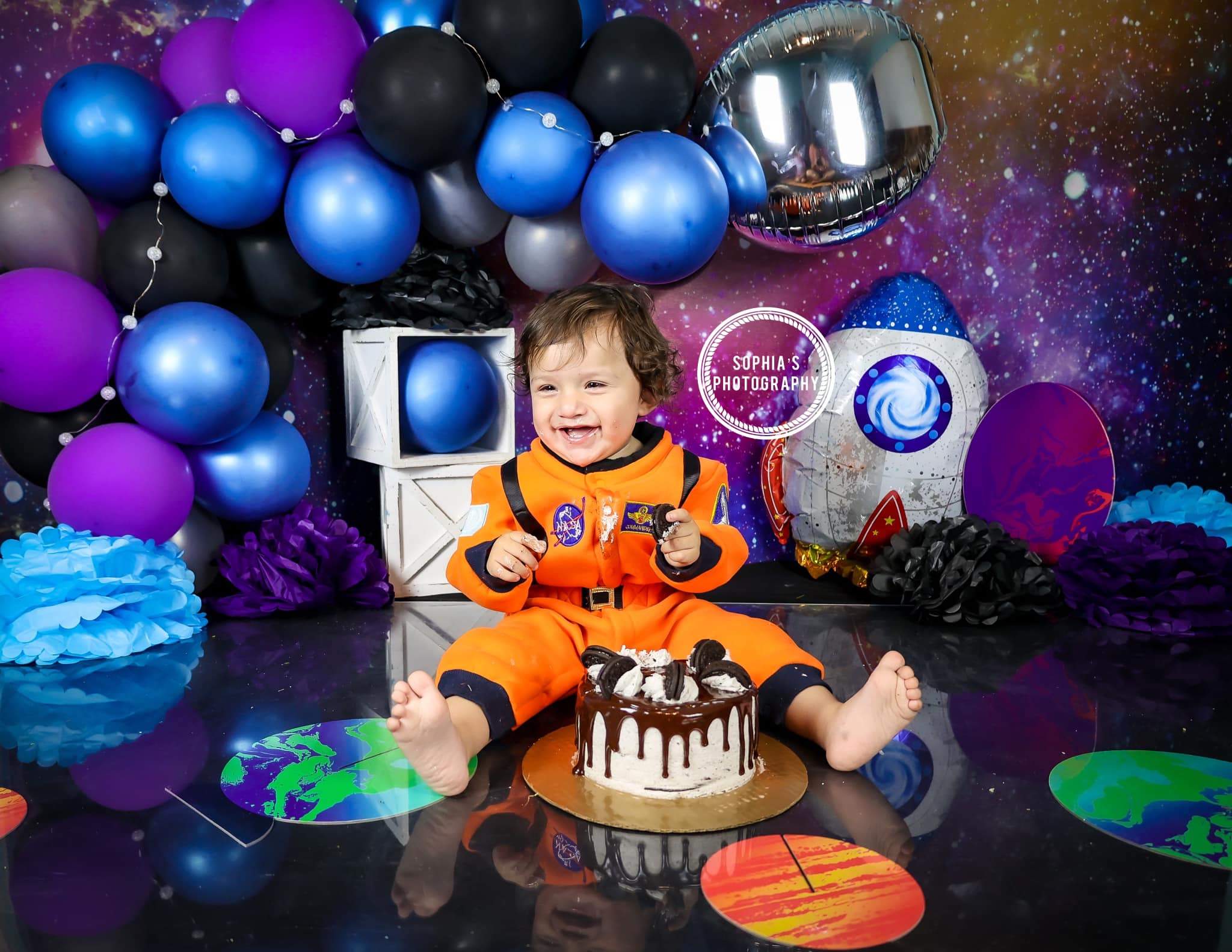 Kate Junge Geburtstag Galaxis Weltraum Hintergrund für die Fotografie