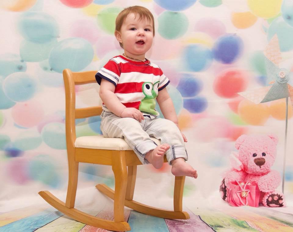 Kate Hand bunte Ballon Geburtstag Kuchen Smash keine Bär Stock Fotografie Hintergrund - Kate Backdrop.de
