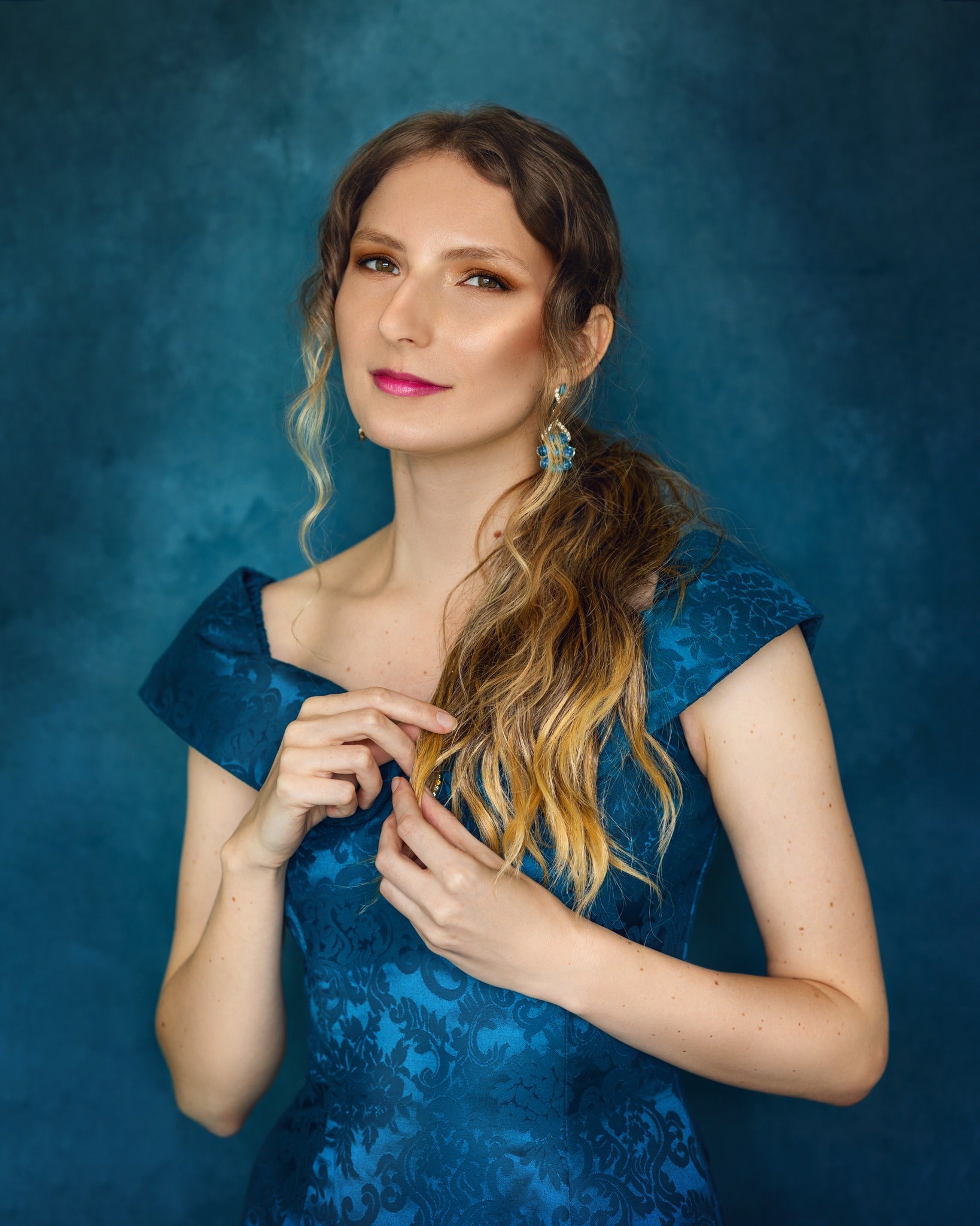 Kate blau Textur Hintergrund für Fotografie verschwommen unscharf