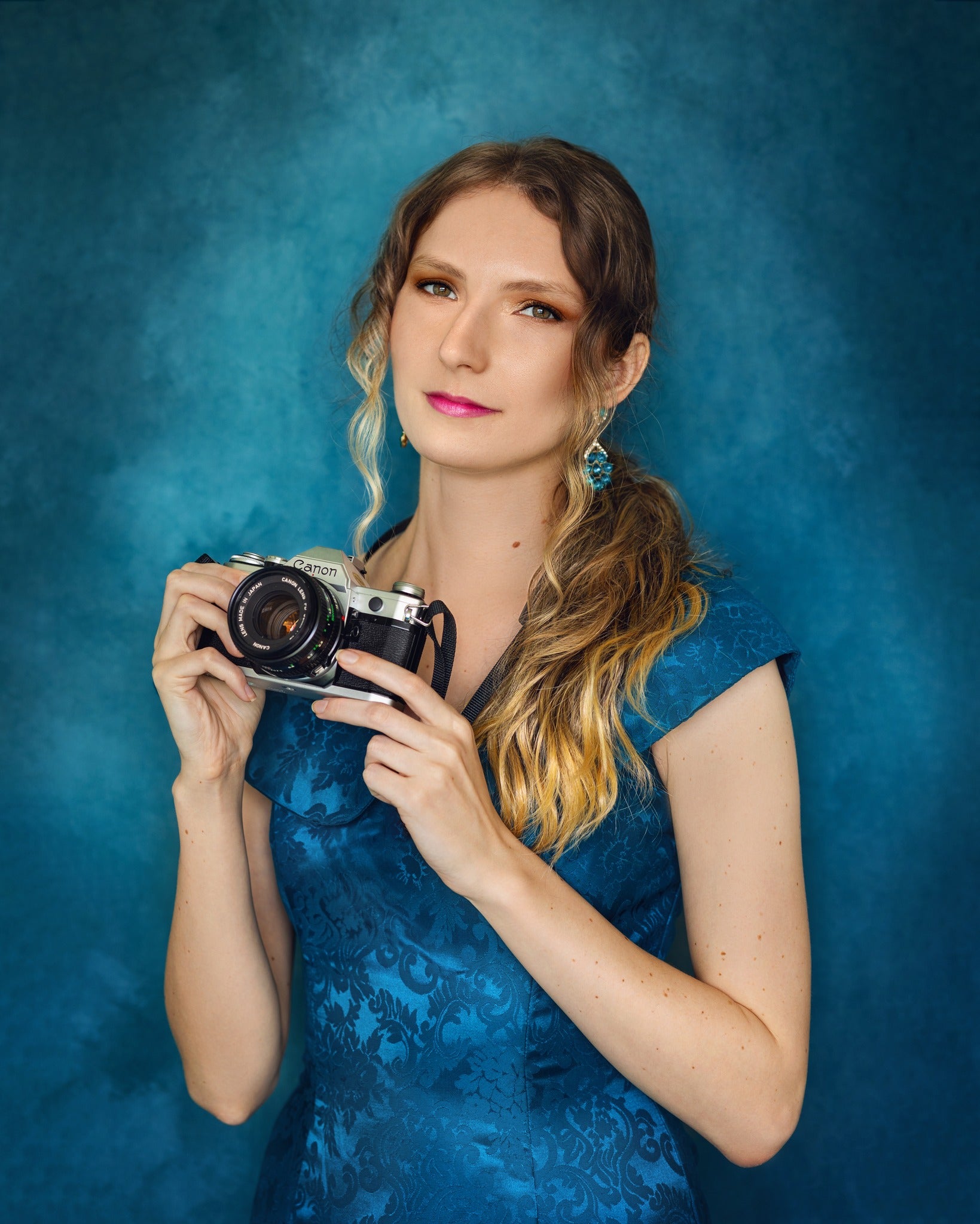 Kate blau Textur Hintergrund für Fotografie verschwommen unscharf