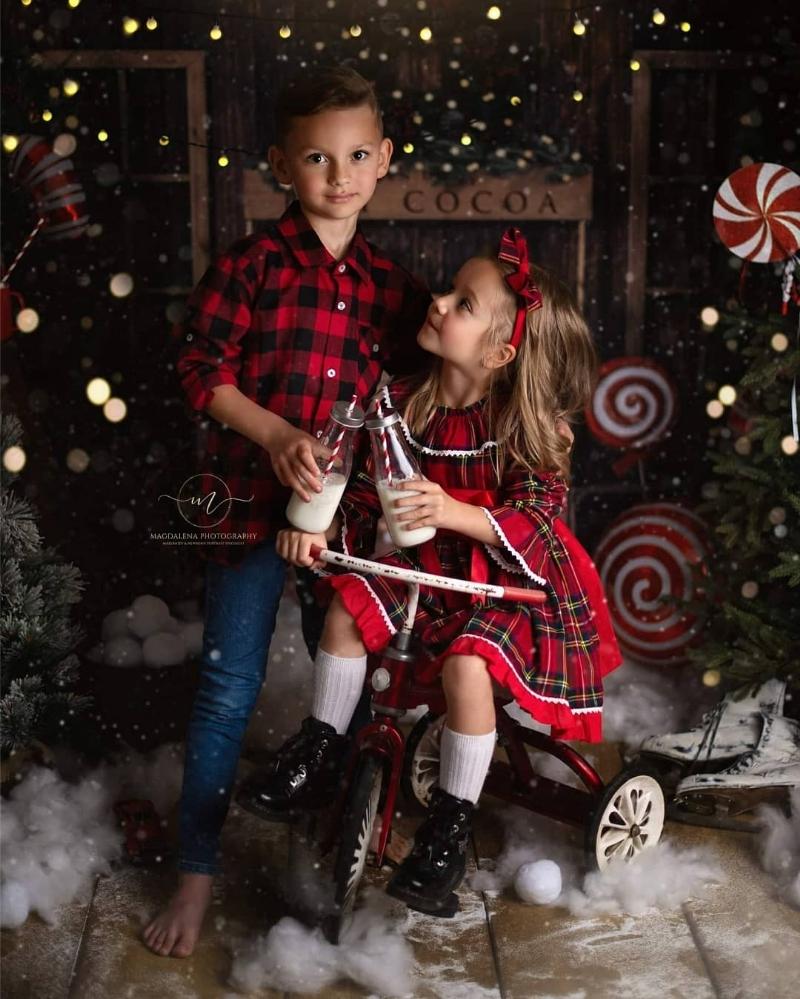 Kate Weihnachten Baum Hintergrund Winter Hot Cocoa von Emetselch - Kate Backdrop.de