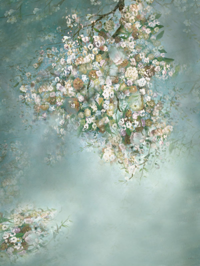 Katebackdrop：Kate Painting Like Green Spring Flowers backdrop printed Background