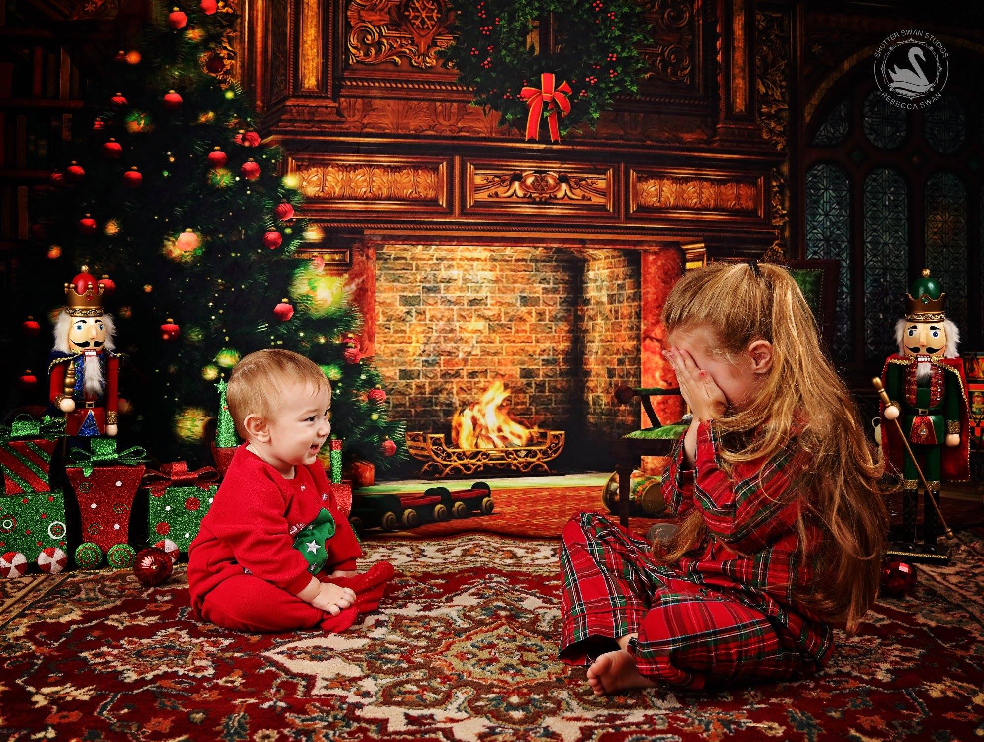 Kate Weihnachten Kamin Wohnzimmer Hintergrund Fotografie - Kate Backdrop.de