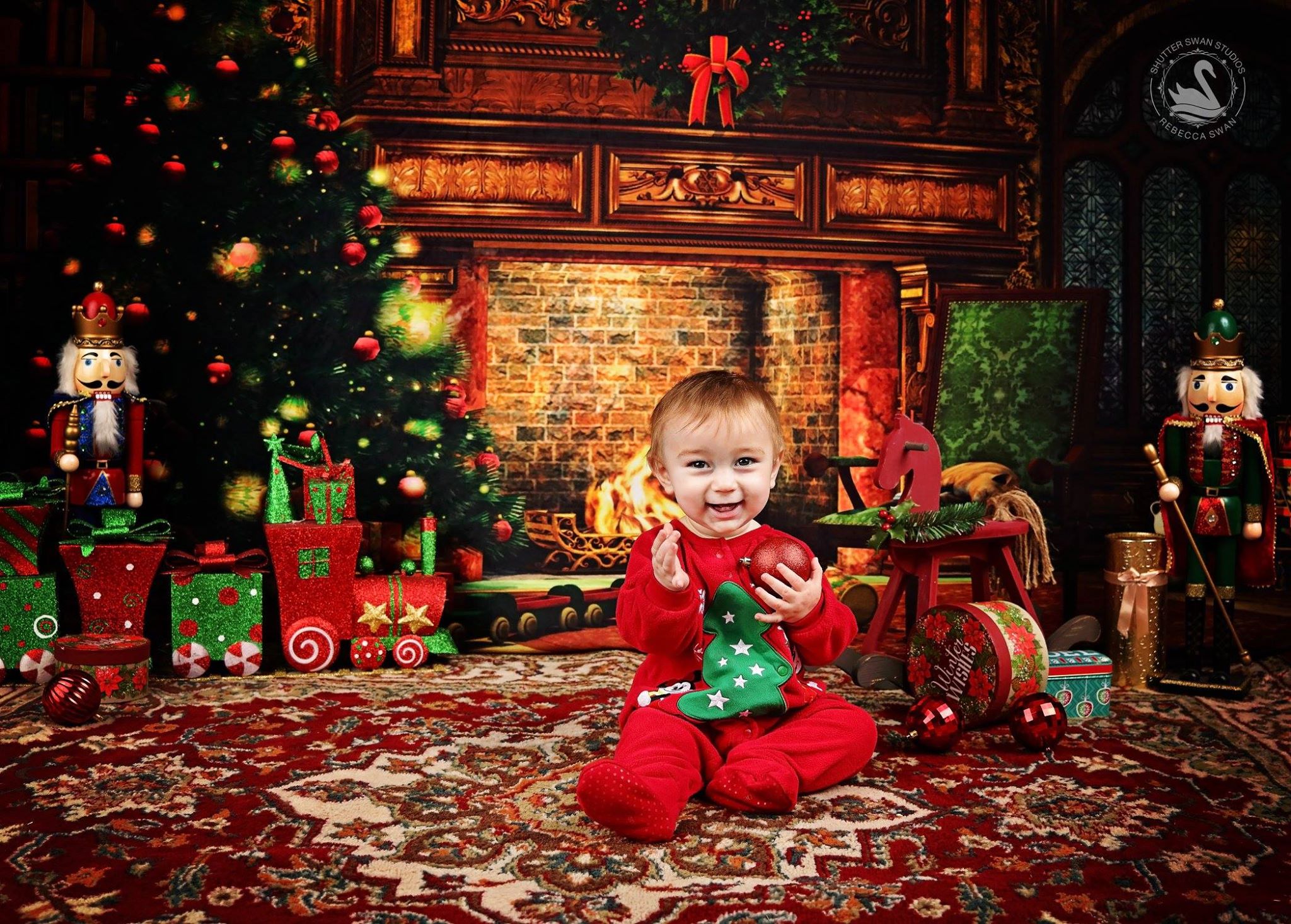 Kate Weihnachten Kamin Wohnzimmer Hintergrund Fotografie - Kate Backdrop.de