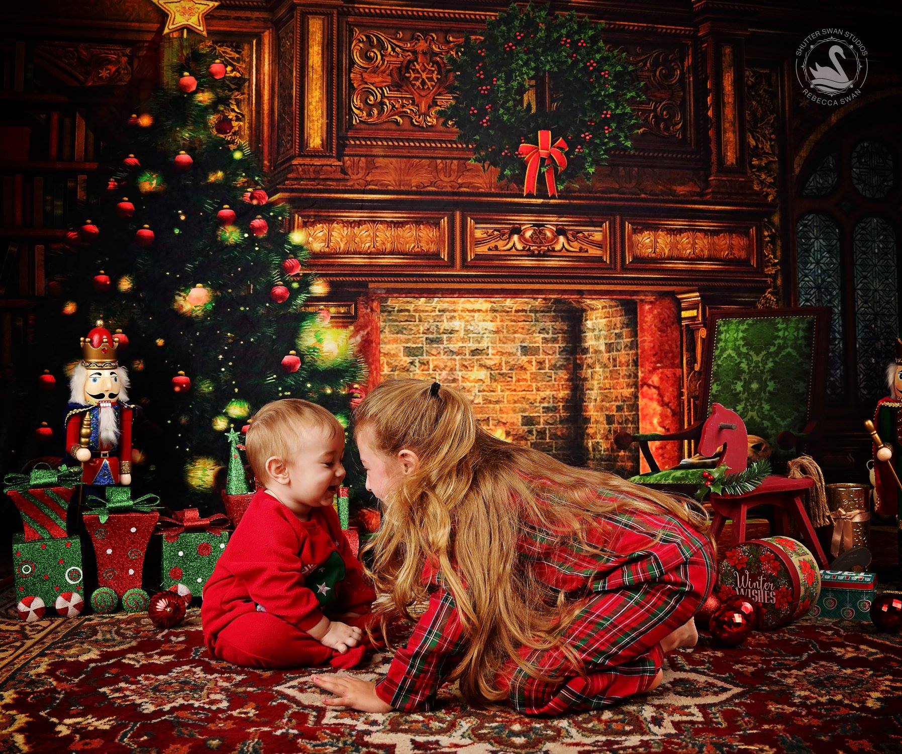 Kate Weihnachten Kamin Wohnzimmer Hintergrund Fotografie - Kate Backdrop.de