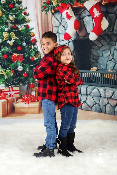 Kate Weihnachtsbaum Hintergrund Geschenkbox Ofen Socke für Fotografie Weihnachten - Kate Backdrop.de
