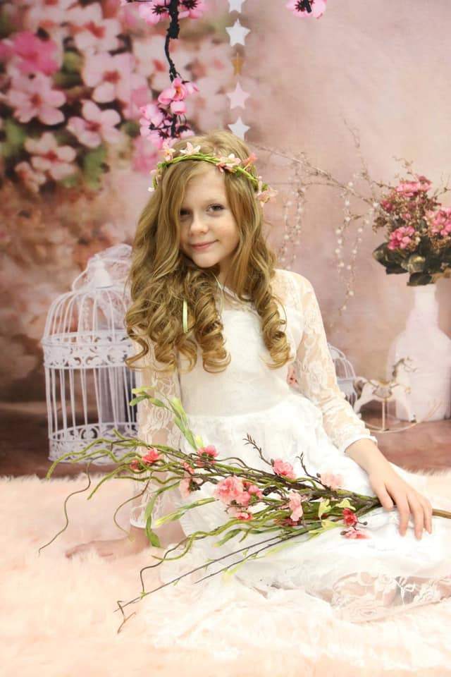Kate floral antikes pink für kuchen zerschlagener hintergrund von studio gumot - Kate Backdrop.de