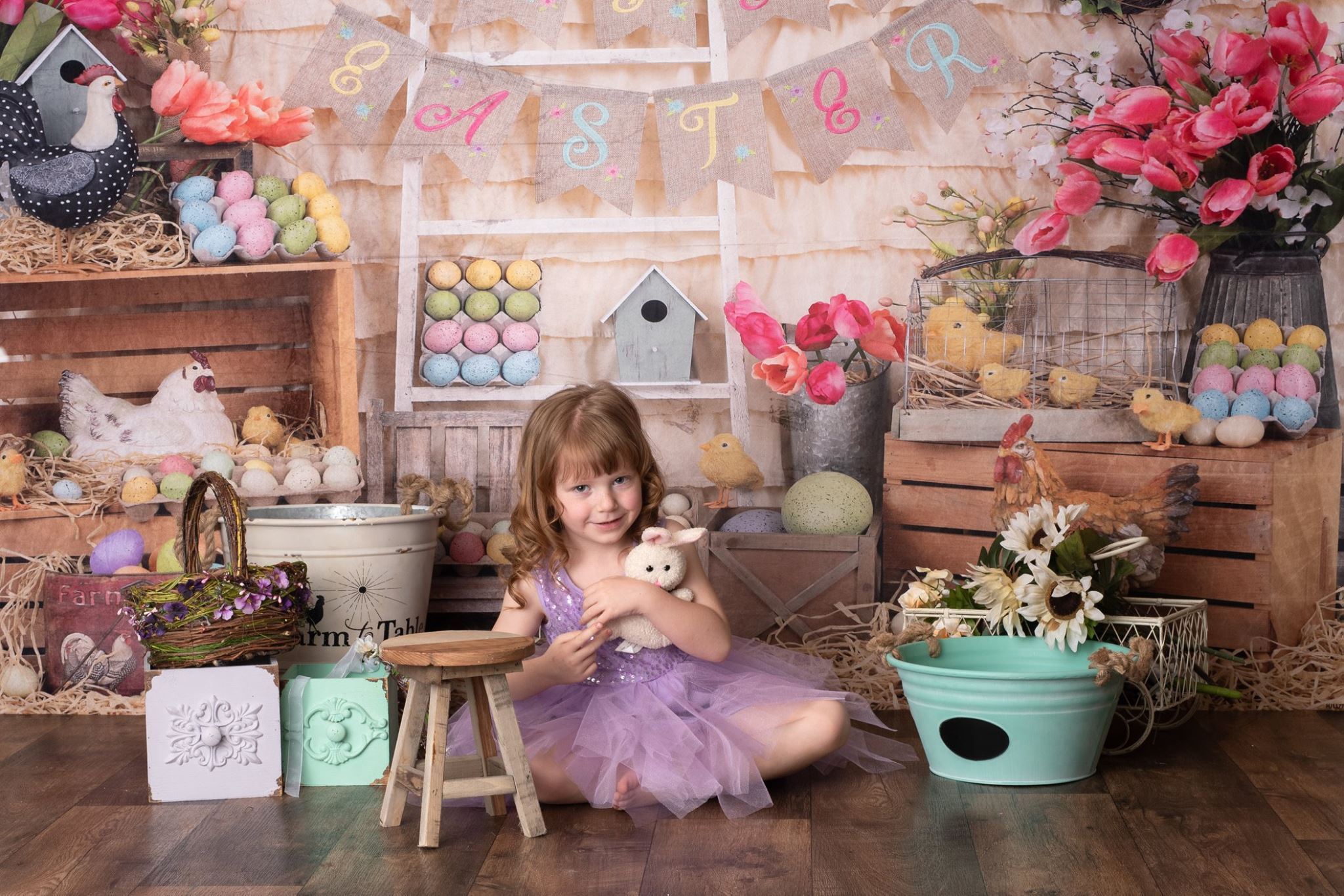 Kate Bunte Eier Fröhliche Ostern-Hintergrund - Kate Backdrop.de