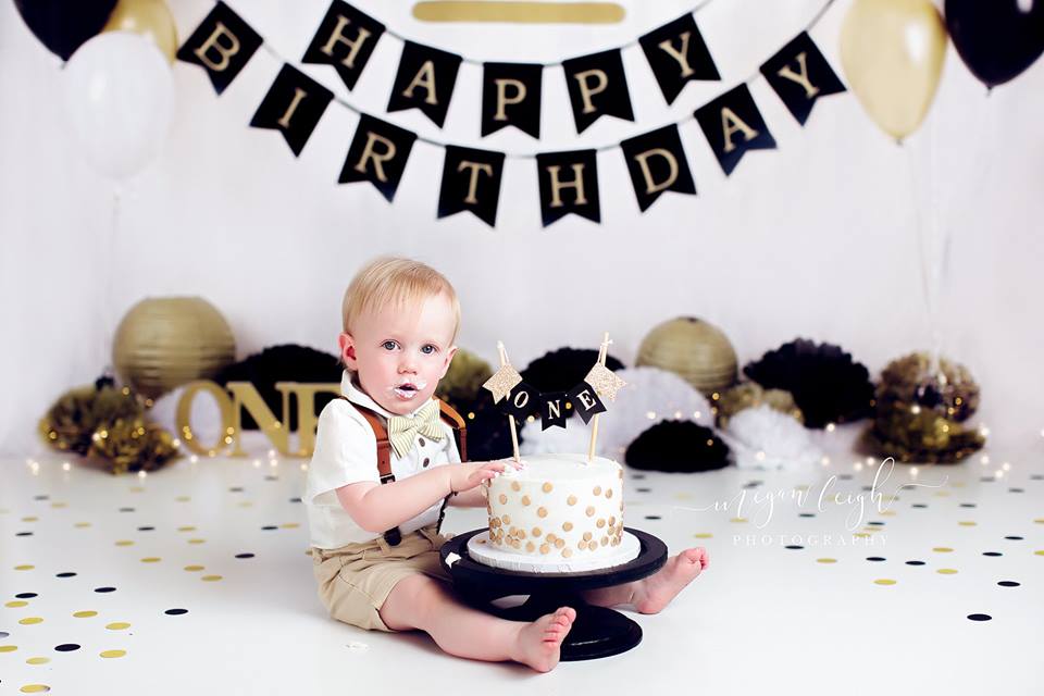Kate goldene und schwarze Ballons Geburtstag Hintergrund für die Fotografie von Sherie Skelly