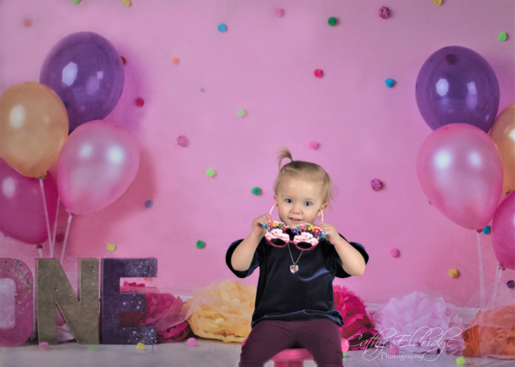 Kate Ballons  Geburtstag Kinder Hintergrund für Fotografie von Erin Larkins